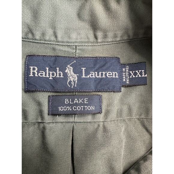 Ralph Lauren Men's Button Up Shirt, Blake XXLarge Green Check Navy Pony Preppy - Picture 4 of 10